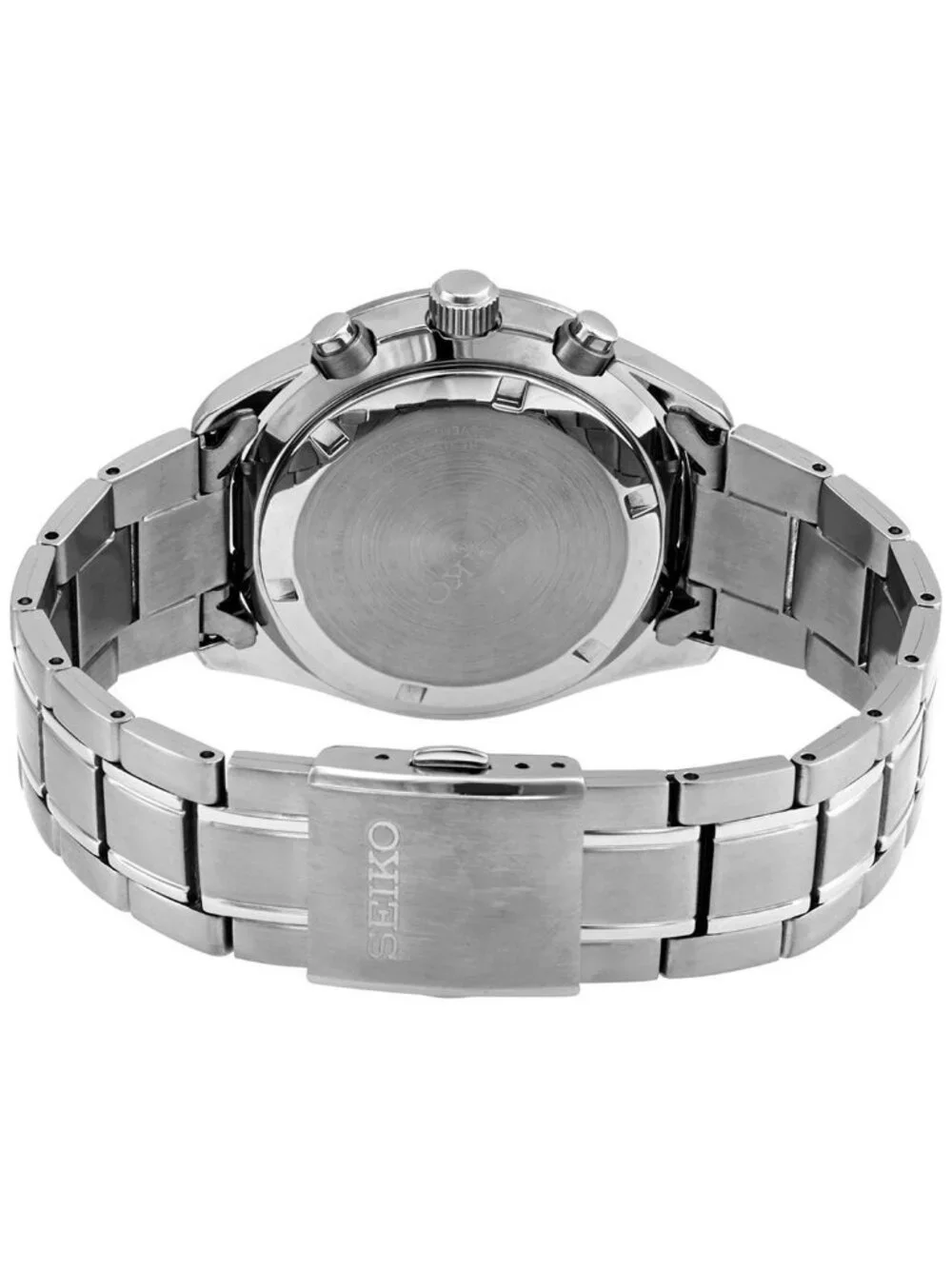 NWT Seiko Chronograph Quartz Black Dial Men's Watch